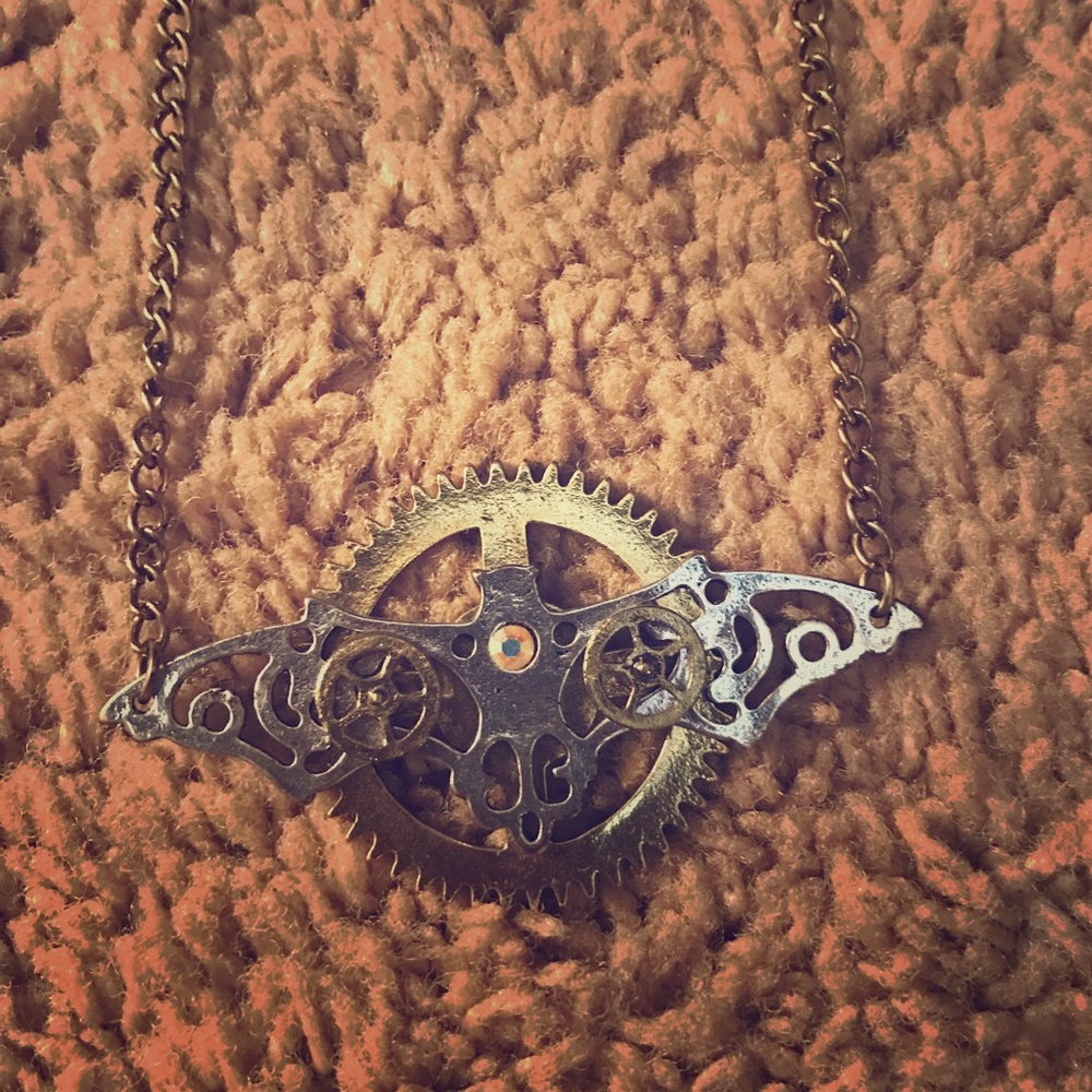 Steampunk Batman necklace